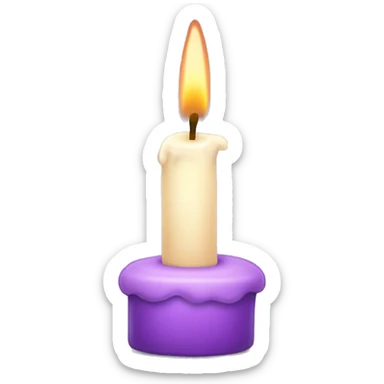 light purple candle sticker