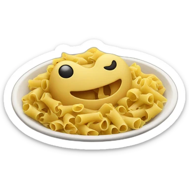 pasta lounging on the beach sticker