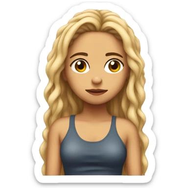 Shakira with sad expression sticker
