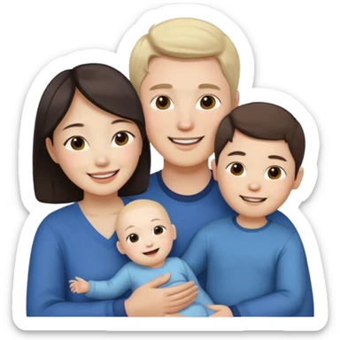 family emoji 3 people korean x white amwf sticker