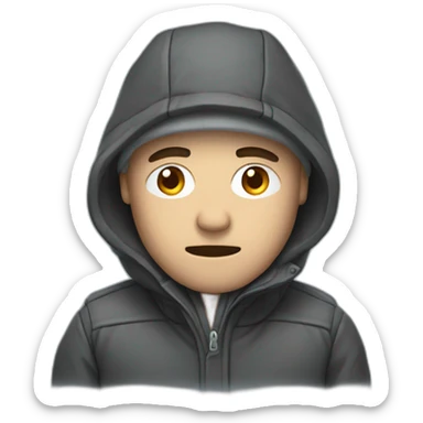 man who is cold sticker