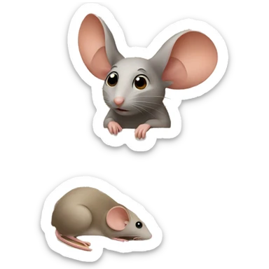 Mouse in a house sticker