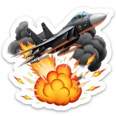 Fighter jets dropping bombs sticker