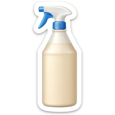surface cleaner bottle, cream colored, white cap, without spray sticker