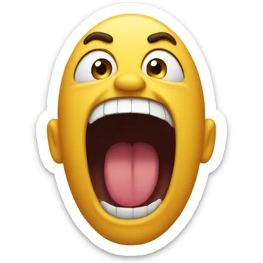emoji screaming sticker