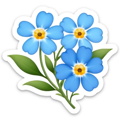 Forget me not’s flowers  sticker
