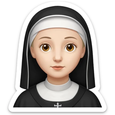 A nun sticker