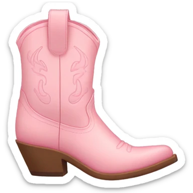 pastel pink cowgirl boots sticker