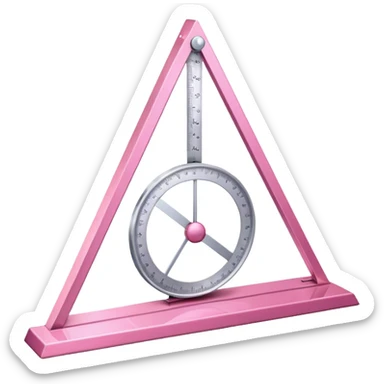mac os icon Architect's scale, protractor, triangle, pink sticker