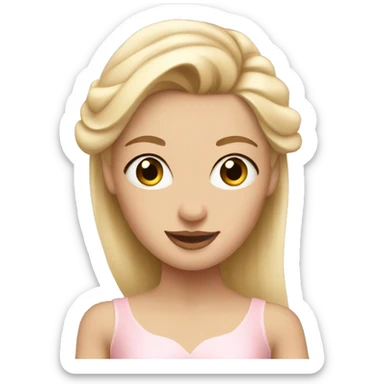 Blonde ballerina sticker