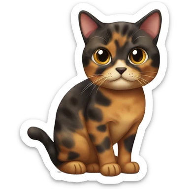 A tortie cat sticker