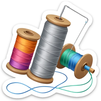 Aguja e hilo sticker