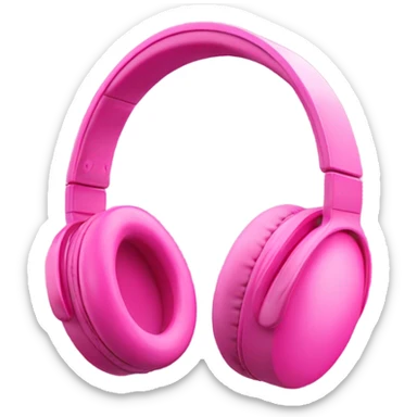 Pink headphones sticker