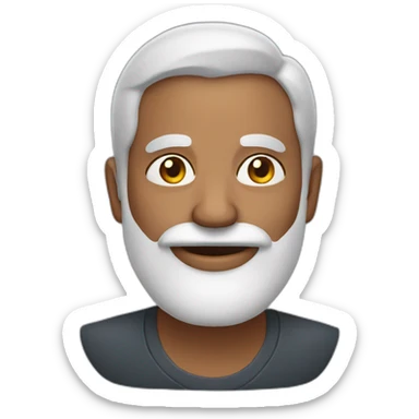 mature indian man with white beard sticker