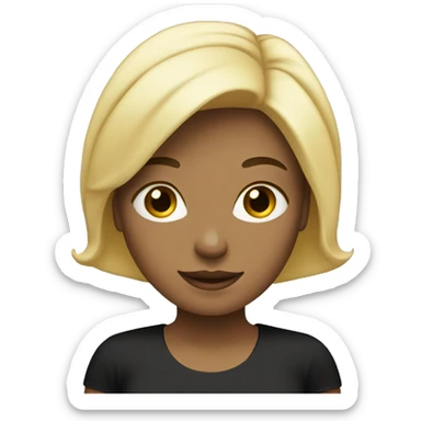  blonde, females,  wearing,  blac sticker