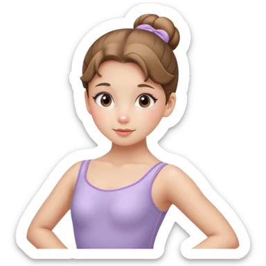 ballet bun girl sticker