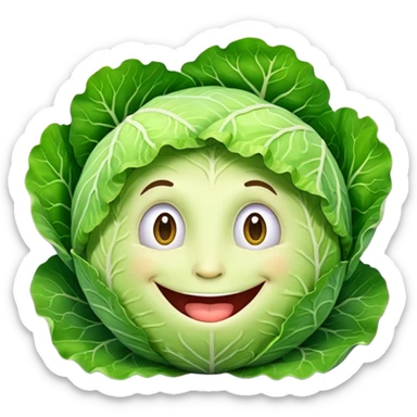 the vegetable carbige with a very big smile sticker