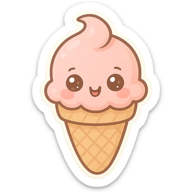 Ice cream cone sticker