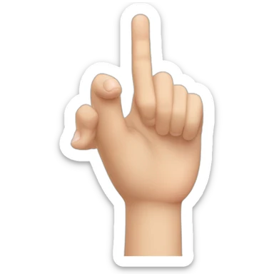 Hand with ring finger touching the thumb sticker