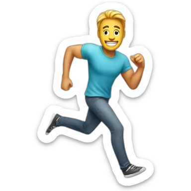 mobile sim card with a man running in attitude sticker