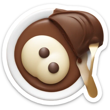 Chocolate mousse quenelle sticker