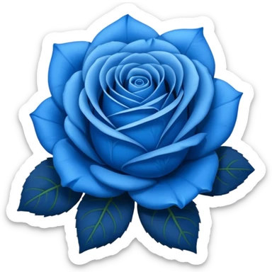 Blue rose emoji sticker