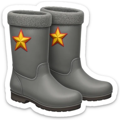 soviet valenki boots without heels on soft soles sticker