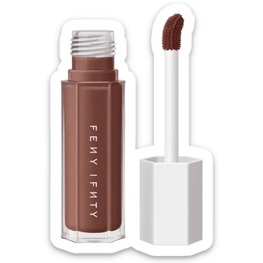 Fenty lipgloss brown and white sticker