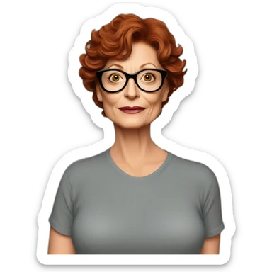 actor susan sarandon cartoon wearing tee sticker
