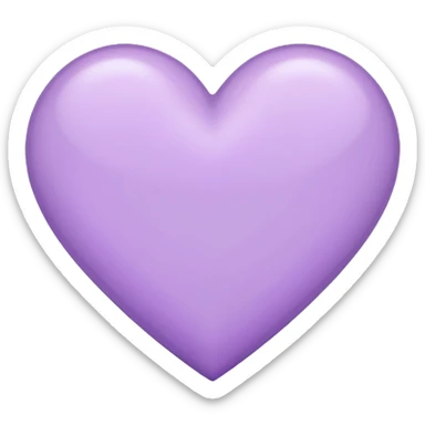 A light purple heart emoji that has the same shape as a normal heart emoji sticker