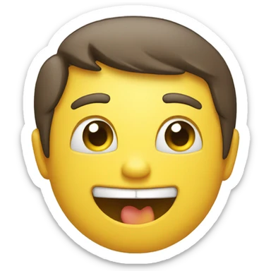 a phone with the emotion of happiness sticker