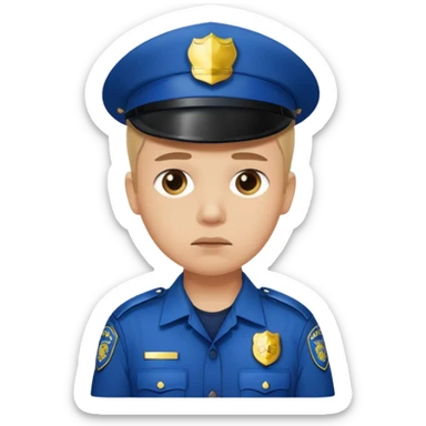 Corazón roto tipo policia sticker