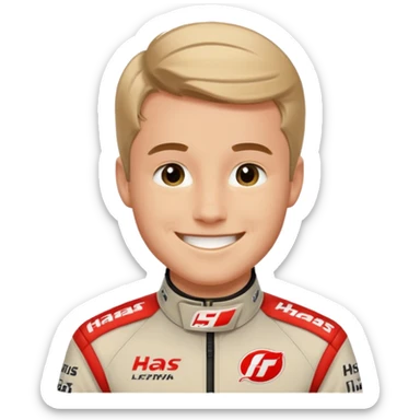 The Formula 1 Driver Oliver Bearman in Haas F1 Suit sticker