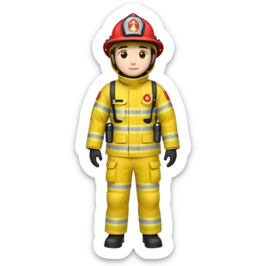 yellow Firefighter Suit sticker