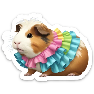 Guinea pig wearing dress sticker