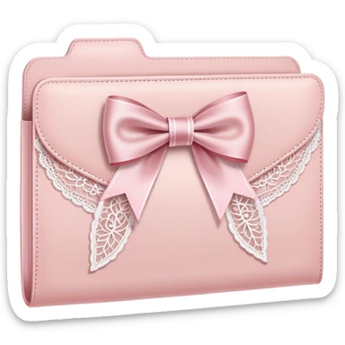 Light pink coquette folder sticker