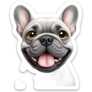Grey french bulldog grey eyes sticker