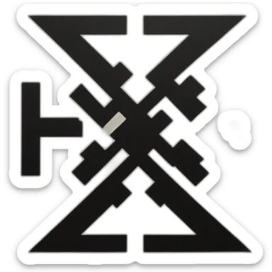 Nazi Swastika flag brutalist nice sticker