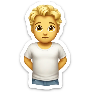 Bebe con chupete pelo rubio sticker