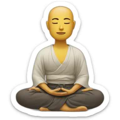 Zen meditation sticker