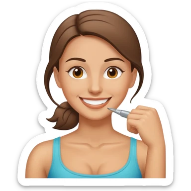 Beautiful light brunette missing her muscular bald beard husband sticker