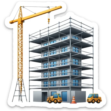 buildings under construction sticker