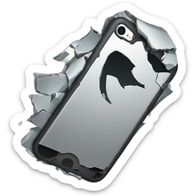 Apple iPhone broken  sticker