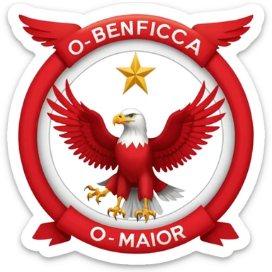 um banner a dizer "O Benfica é o maior", algures com o simbolo do Benfica: a águia sticker