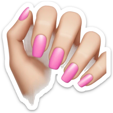 pink manicure sticker