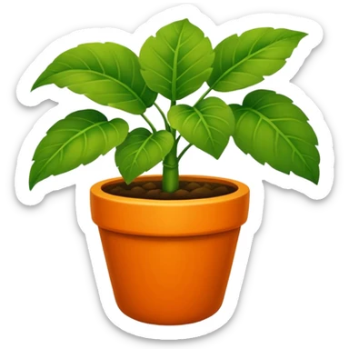 Una planta bonita con una masetá de color: FFACC4 sticker