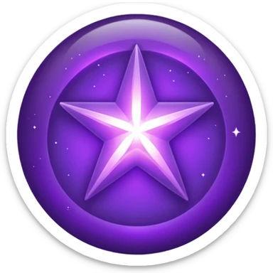 Purple void star that looks ethereal sticker