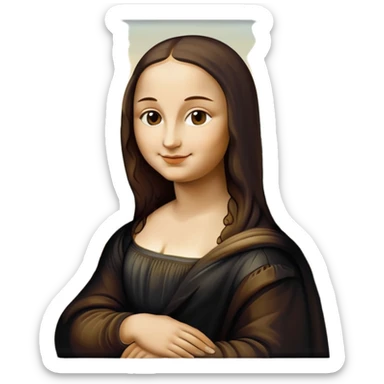 Mona Lisa painting sticker