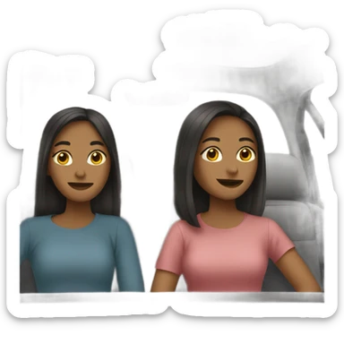 My sisters and me in a car sticker