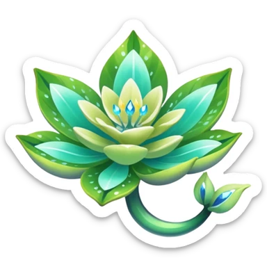 Shiny sparkling epic legendary aesthetic decorative floating glowing Amaura-Aurora-Aurorus-Meloetta-Palkia-Flower sticker